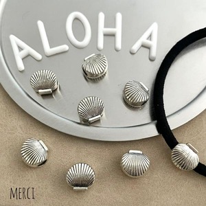 【2個】シェルメタルビーズA/貝