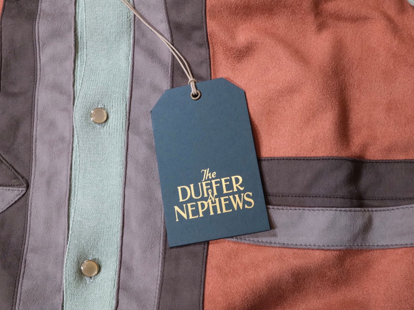 メンズ DUFFER & NEPHEWS 幾何学模様 フリースベスト