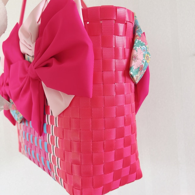 プラかごリボンバッグ