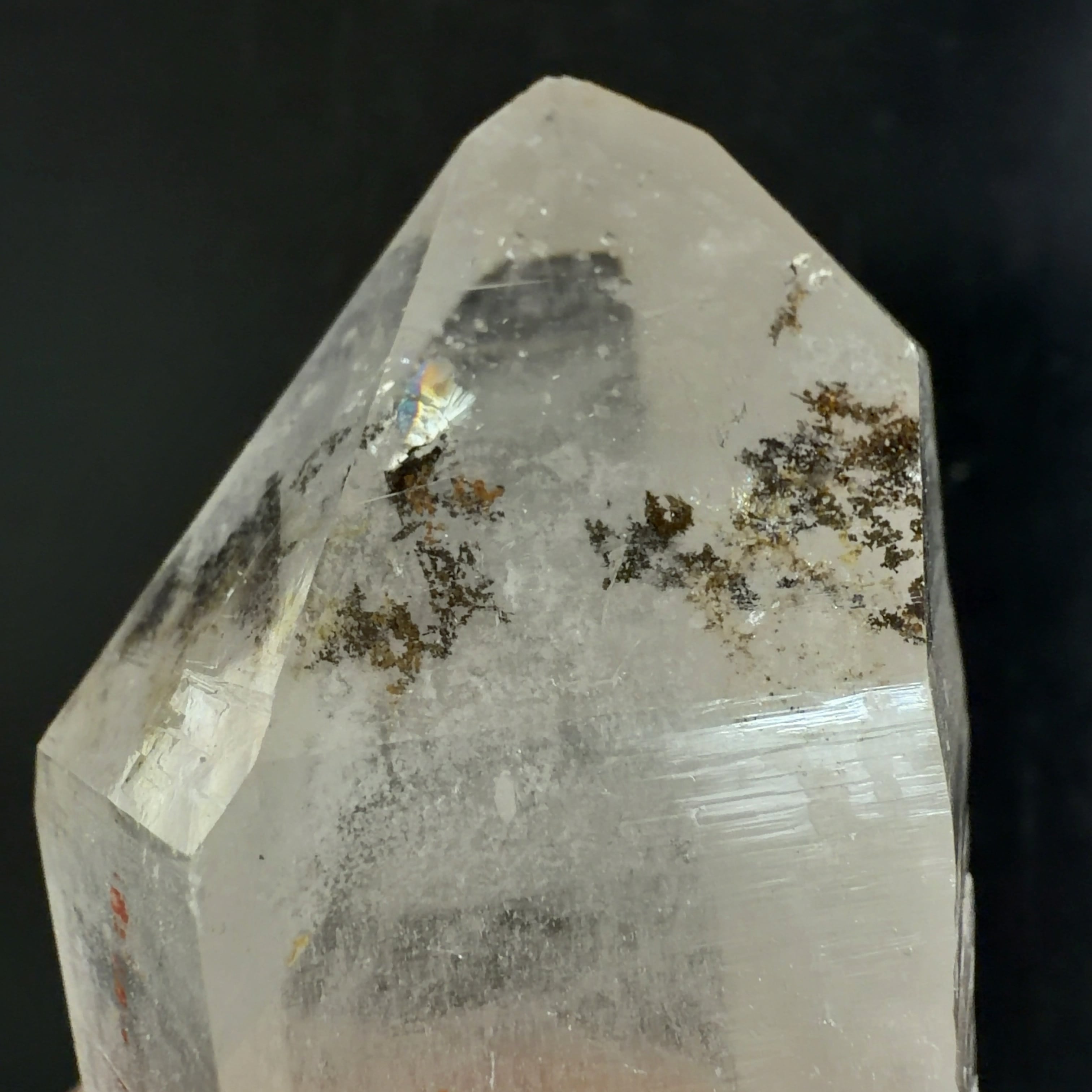 【セルフヒールド】チタニウム水晶 コロンビア産 97×26×23mm E33045】セルフヒールド 両錐 水晶 クォーツ ヒマラヤ水晶 ヒマラヤ産