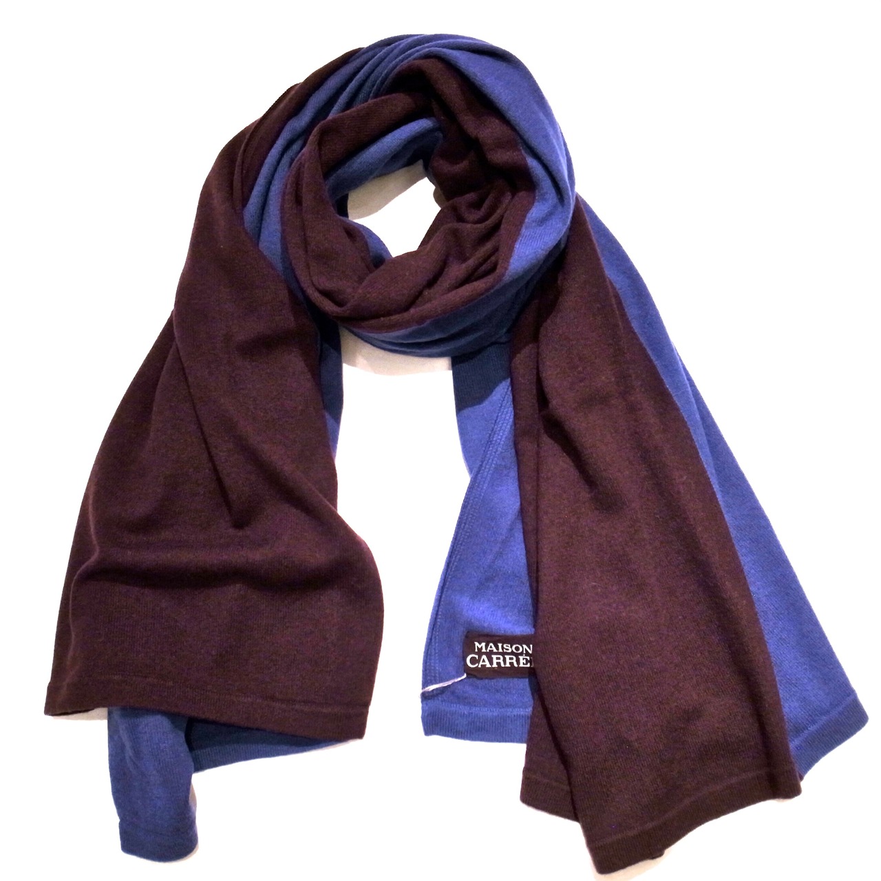 MAISON CARRÉE BI‐COLOR STOLE MIDNIGHT BLUE × VIOLET