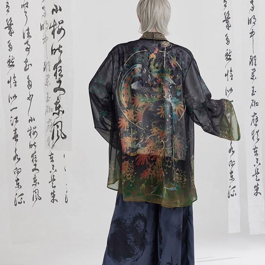 極美品】アンティーク 作家物 メンズ羽織 正絹 身丈92 裄66.5 極美品】アンティーク 作家物 メンズ羽織 正絹 身丈92 裄66.5
