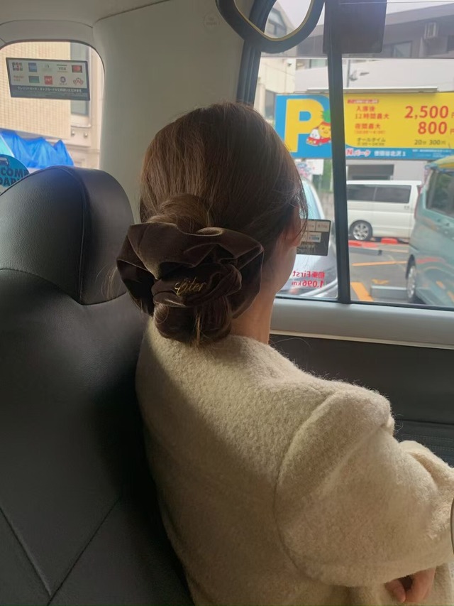 (即納) LITER / Merry velvet scrunchie 2color