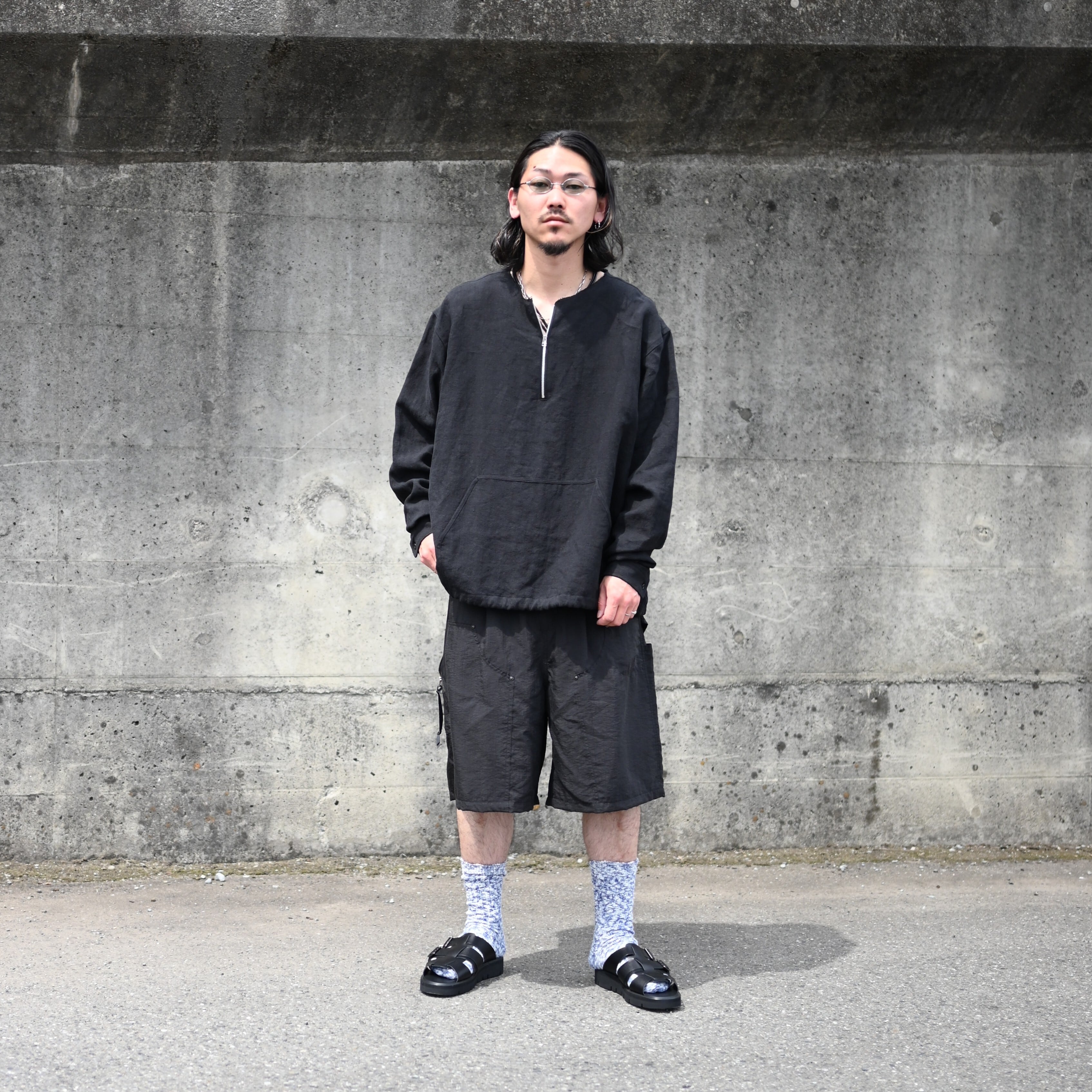 product twelve / Silk Nylon Short Work Pants | GANKO