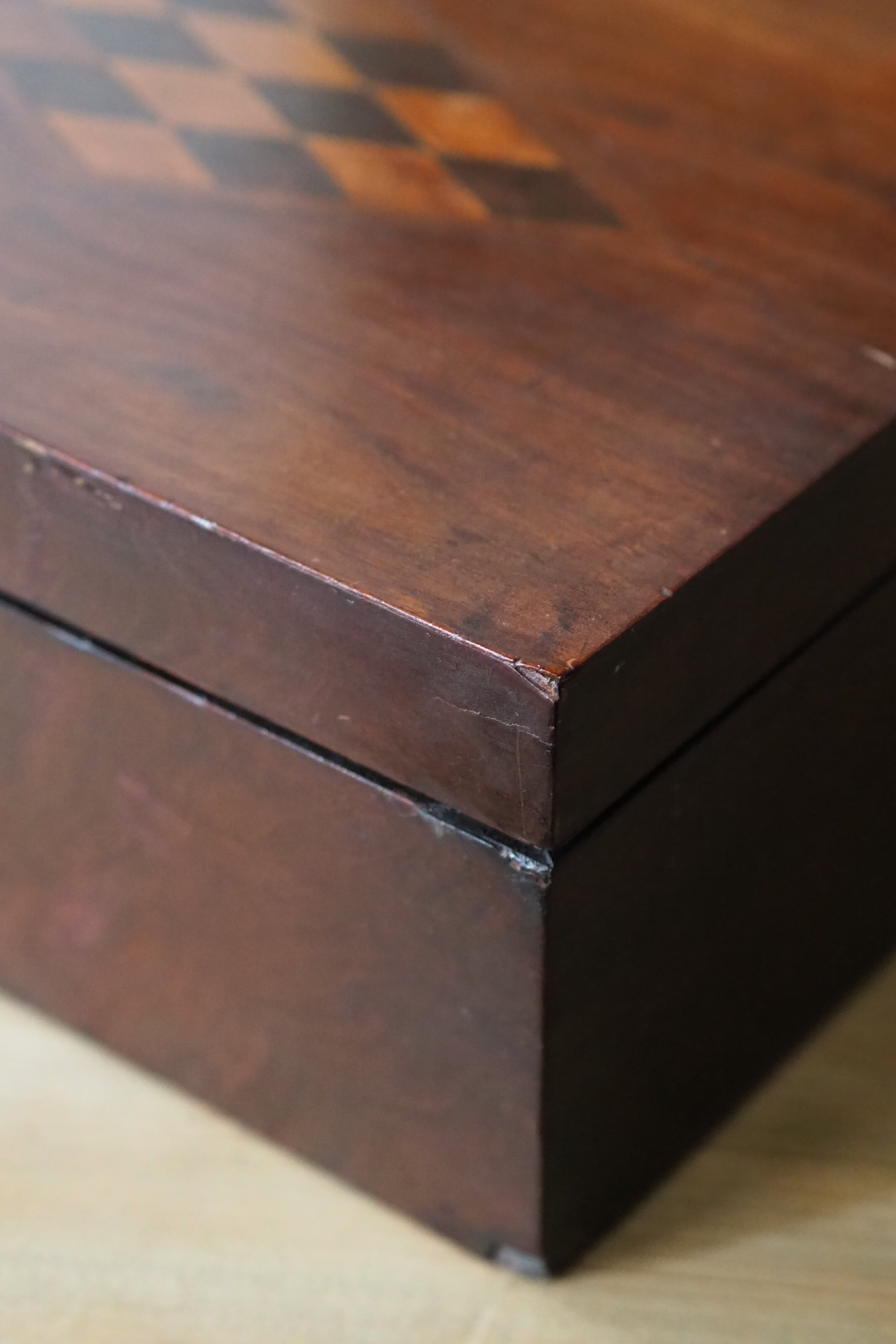 マホガニー製の仕舞い木箱-antique mahogany box | アンティーク