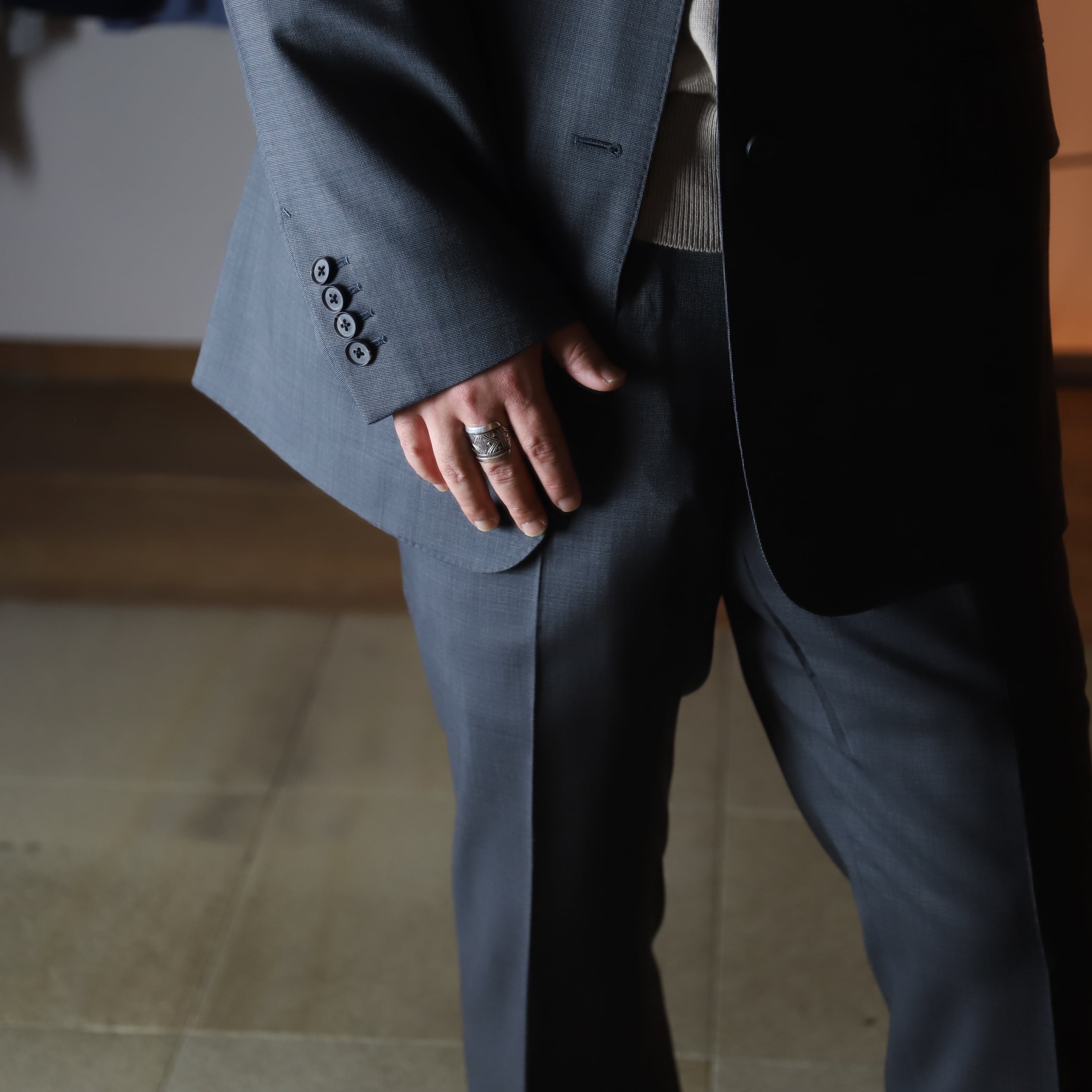 MAATEE&SONS / SET UP TROUSER 3 pinhead | TIBETAN MARKET