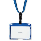 オープン工業 吊り下げ名札 アーバンスタイル 名札 カードホルダー ネームホルダー 脱着式 IDカード 名刺サイズ ハードケース 1枚 ブルー 青 NU-2P-BU