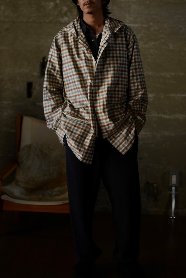NICENESS / LEVENE SILK CHECK TAFFETA PARKA