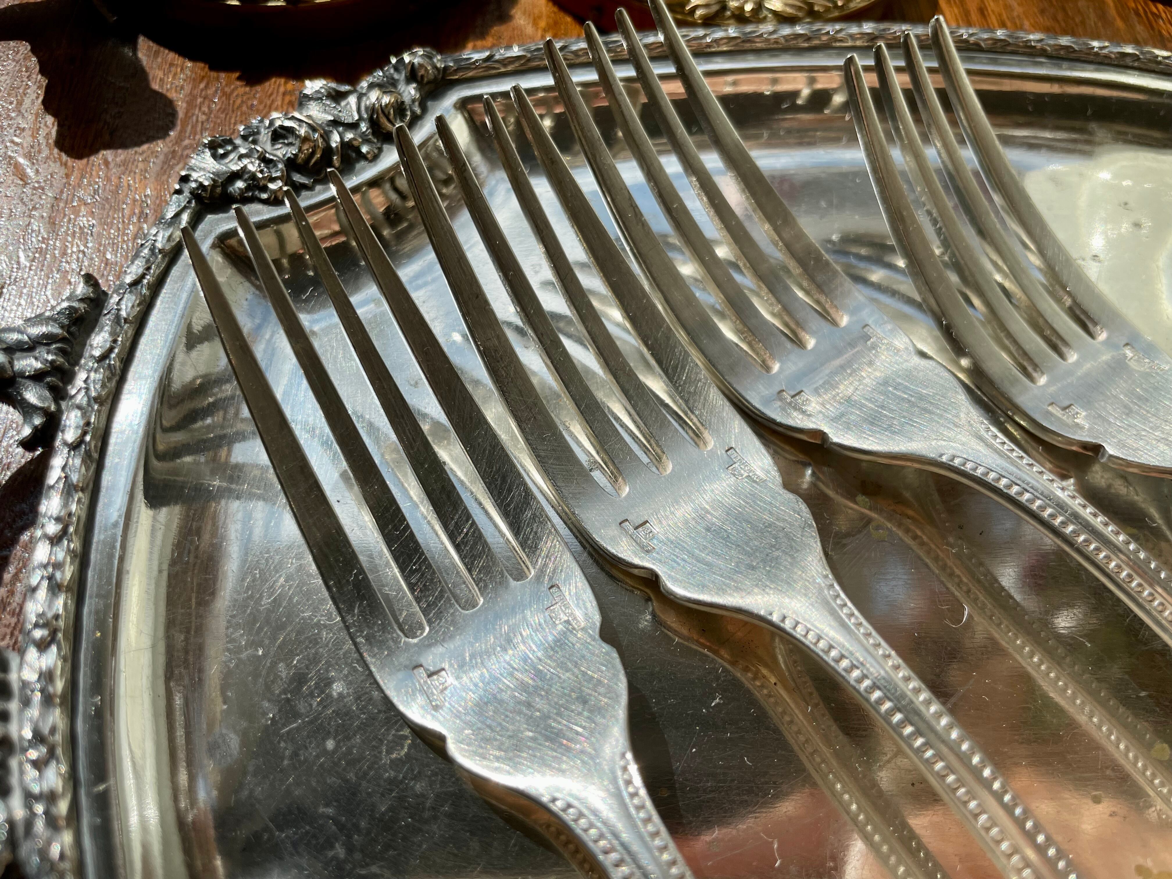 送料込み表示】ref: 1764 アンティーク・Christofle Perles ・ポワソン