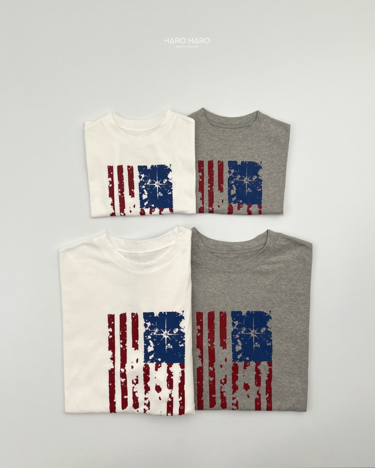 [HARO HARO] (Adult) Flagbox T-shirt / [하로하로] (어덜트)플래그박스티