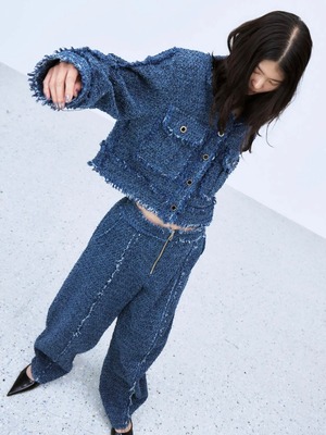 【26AW】THINGS THAT MATTER シングスザットマター / パンツ / PUNCHING DENIM TWEEDY PANTS　0586TM1643P