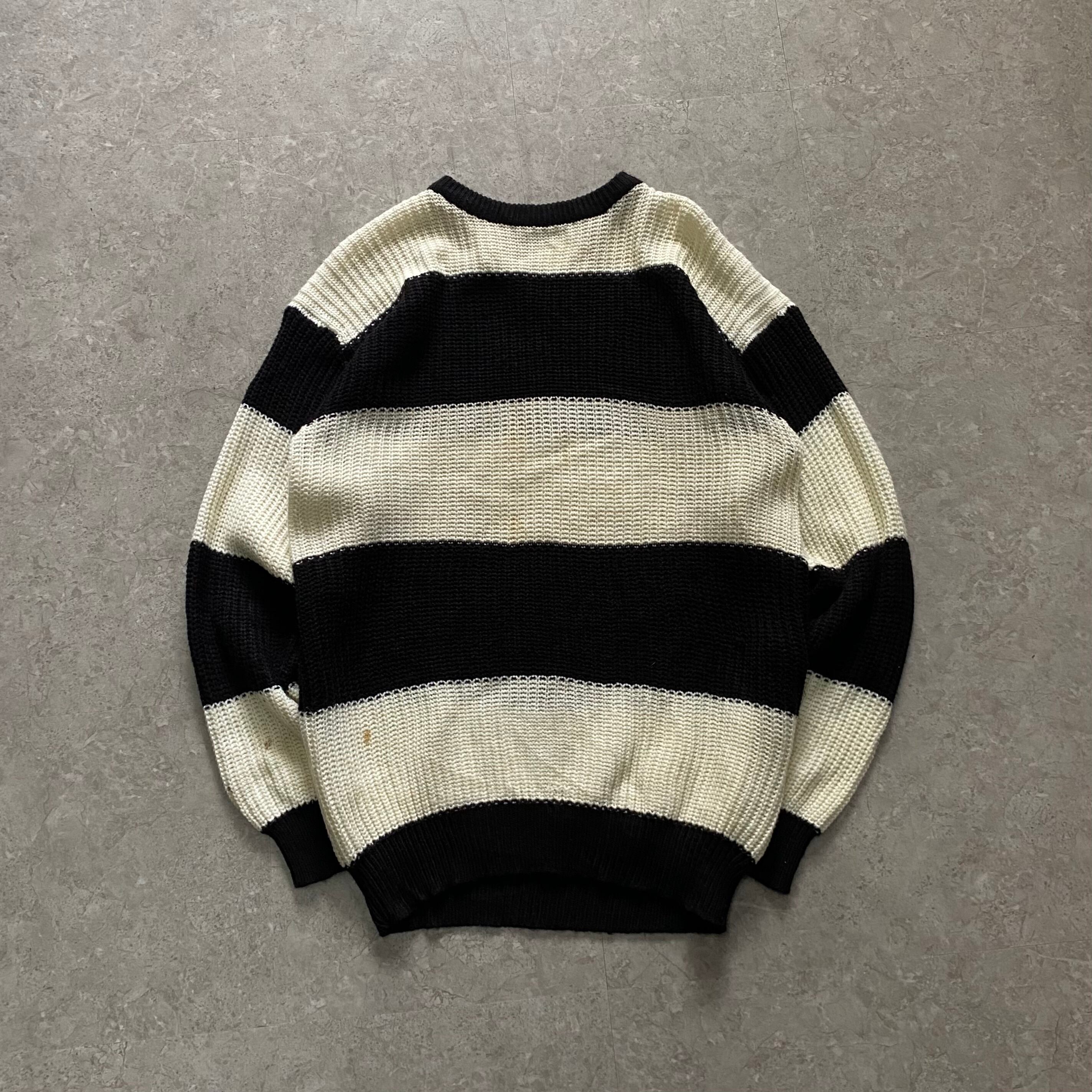 80s〜 Bollini border acryl knit sweater【仙台店】