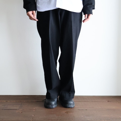 BAUTH "TWILL TROUSERS (BLACK)"