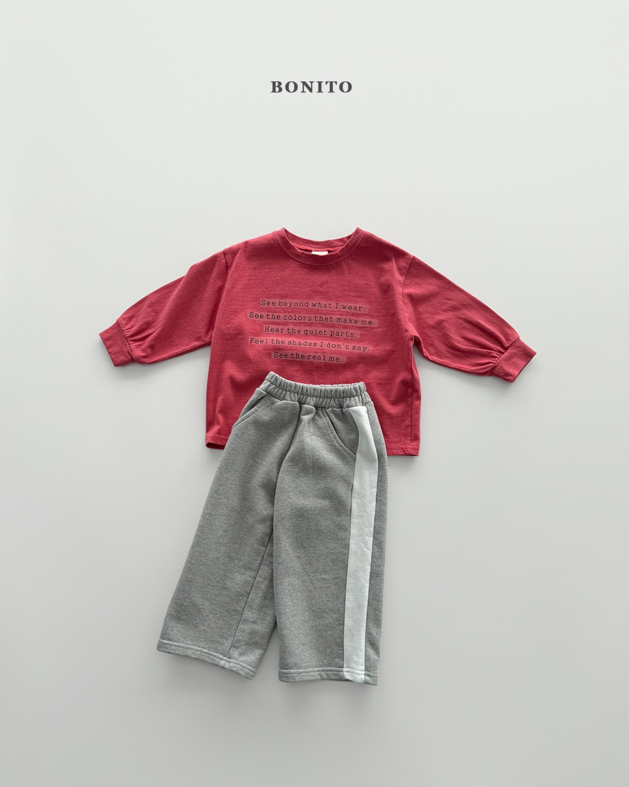 BONITO 26/SS レタリングしぼり付きカットソー