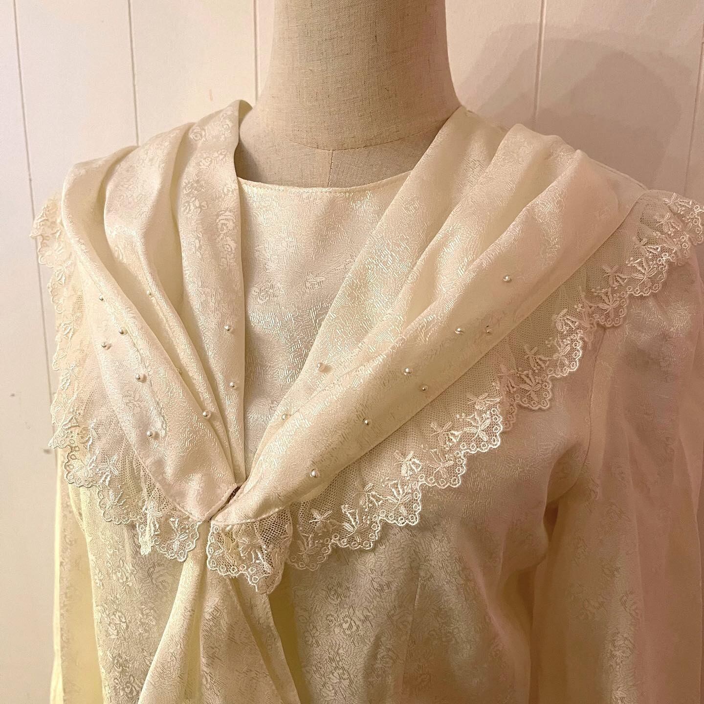 white satin shawl lace one-piece