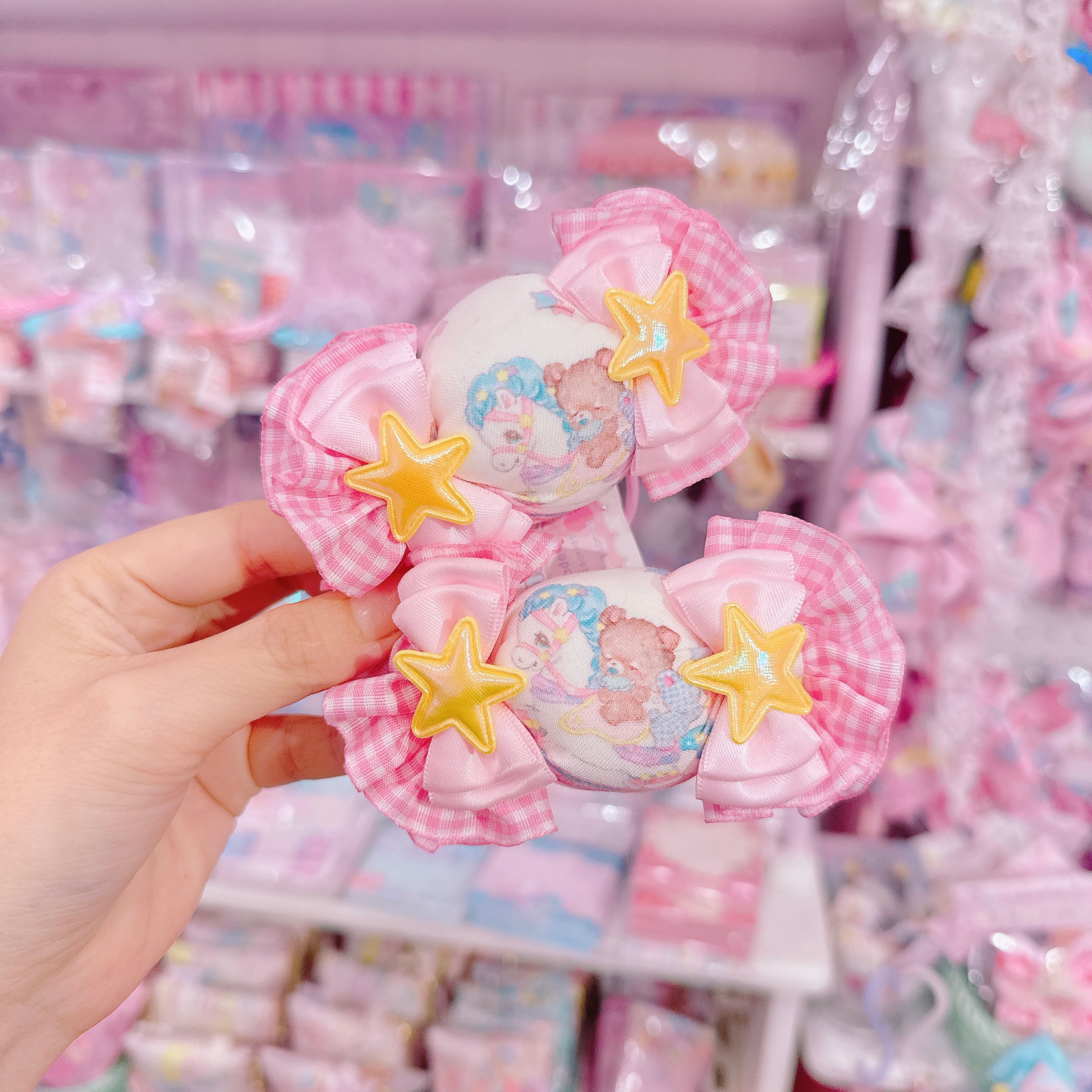 【D8】75-10キャンディリボンツインヘアゴム