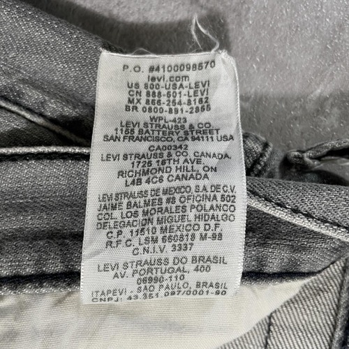 【W36 L34】 usa levi's 先染ブラック リーバイス 569 詳細写真7