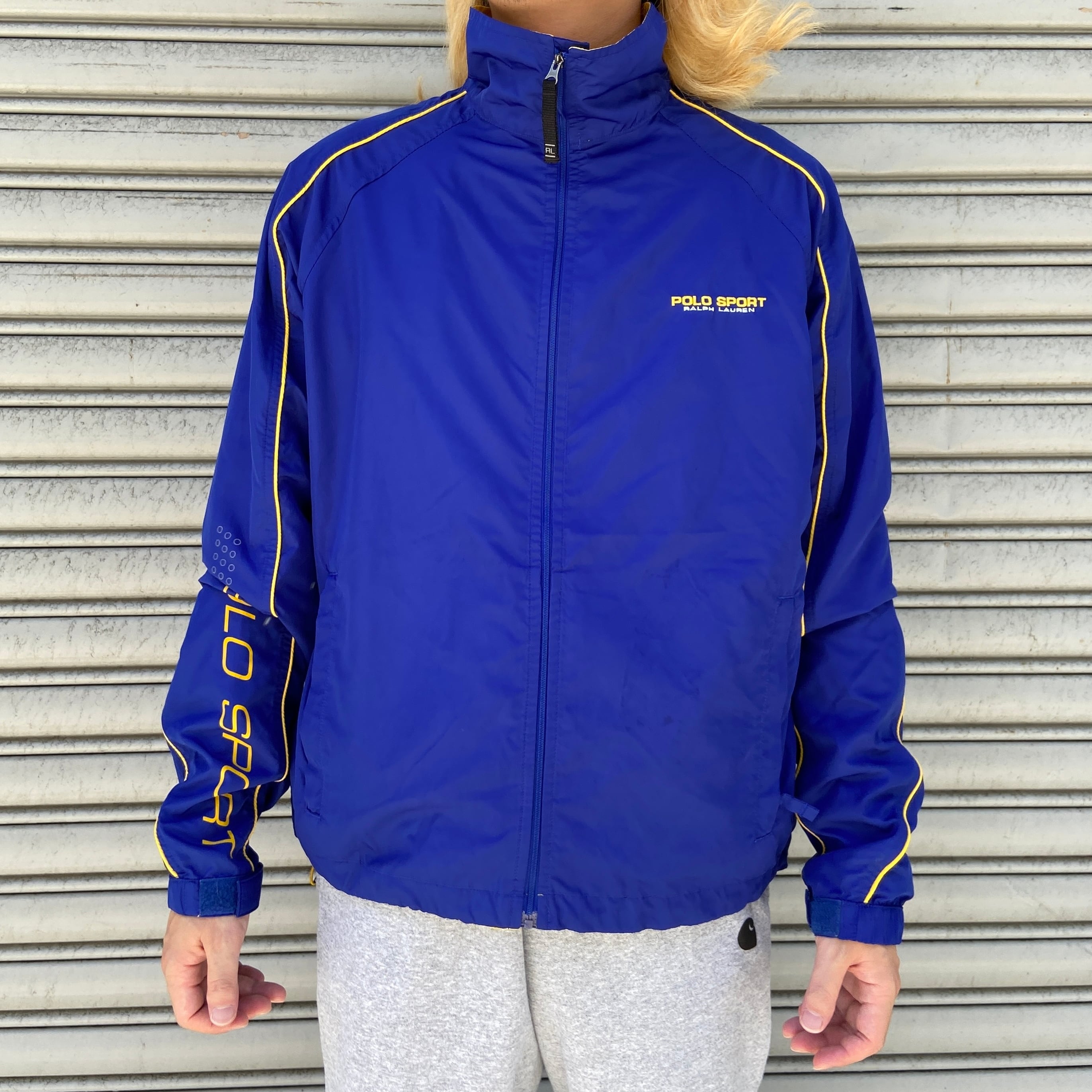 90s POLO SPORT ラルフローレン ナイロンジャケット ブルー M ...