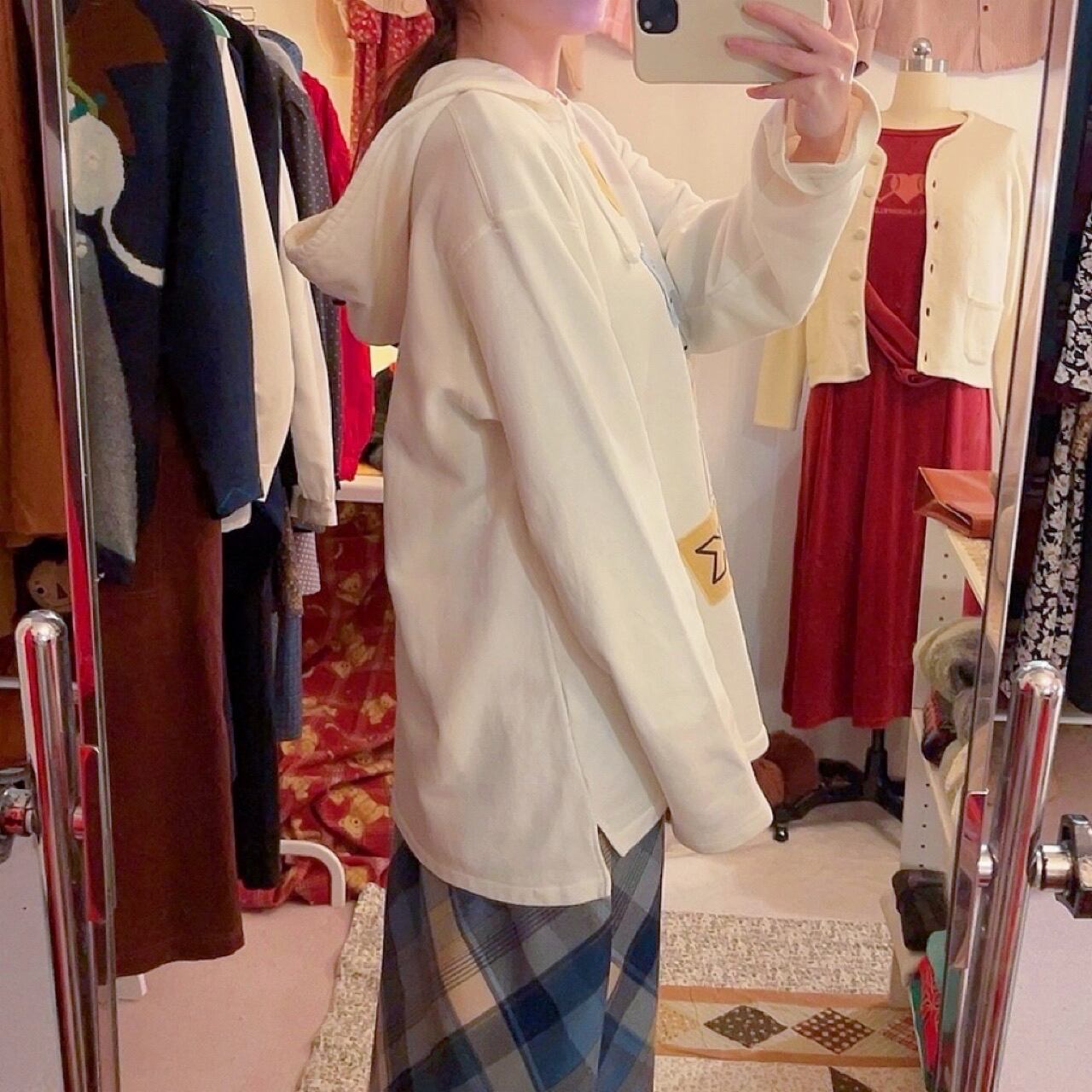 KANEKO ISAO / white hoodie sweat