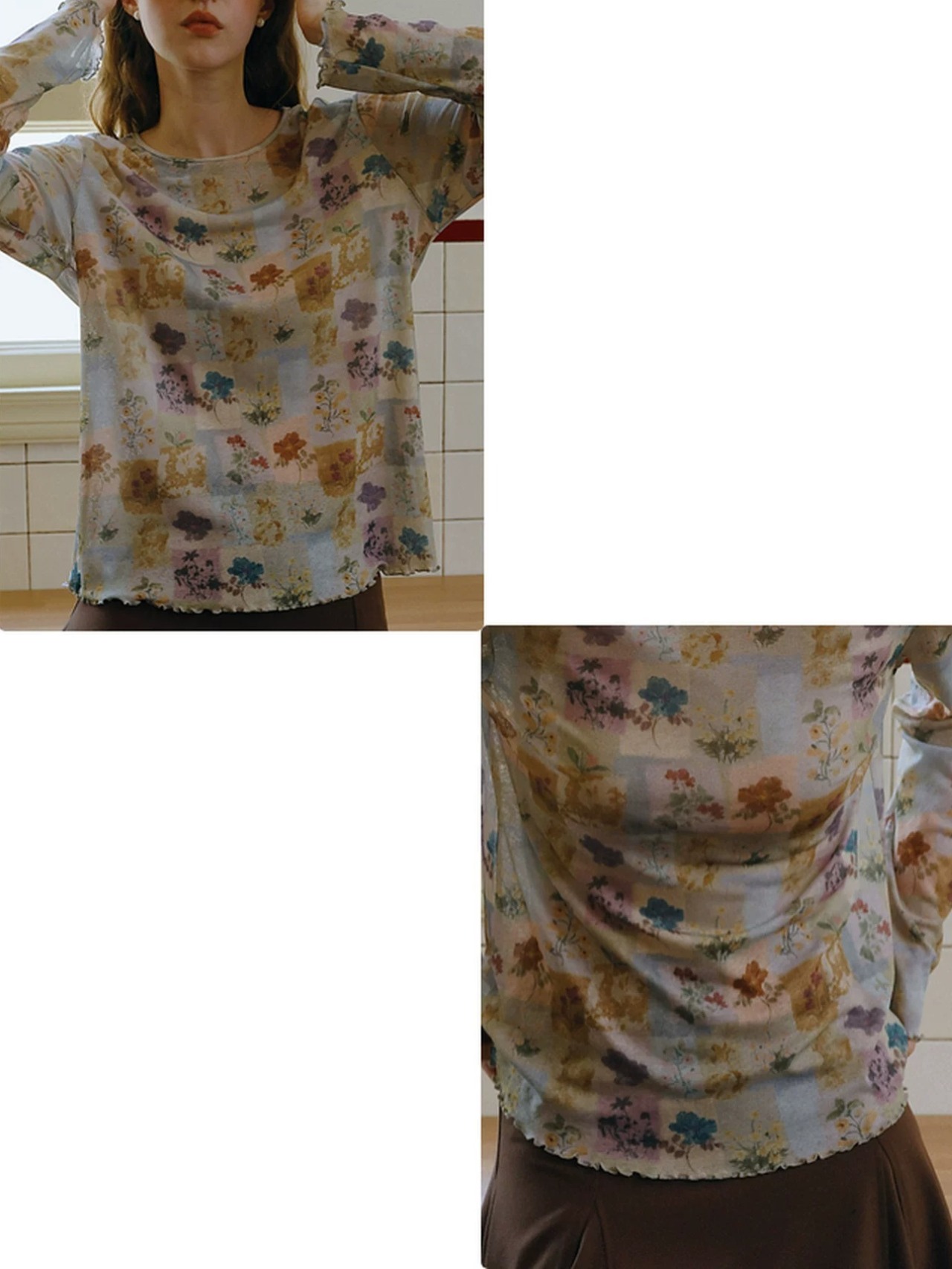 Aquarelle Floral Mellow Top F0833