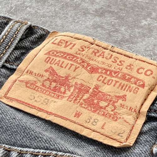 【W38 L32】 usa levi's 先染ブラック リーバイス 559 詳細写真2