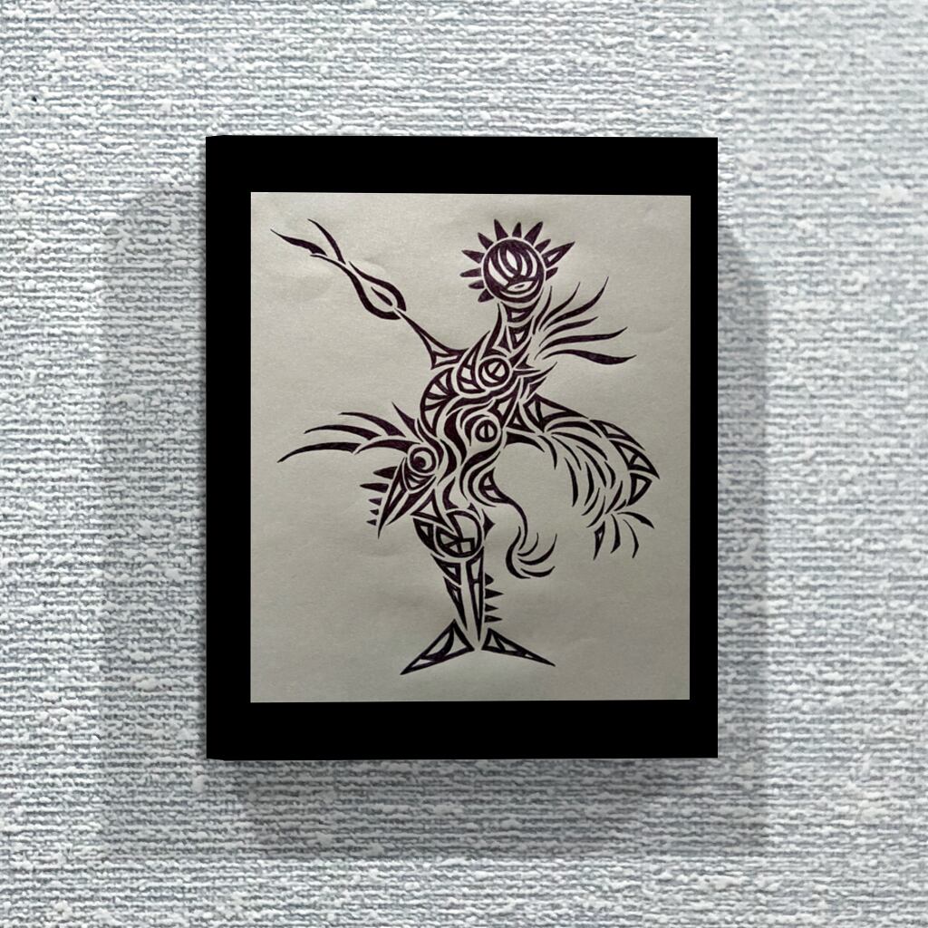 真作「Sleeping Fairy」SMサイズ ベニヤ板 油彩 はく 