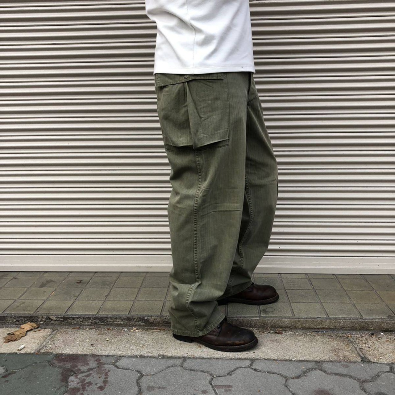 40s 米軍 実物 USARMY M43 HBT フィールド ビッグサイズ ヘリンボーン 