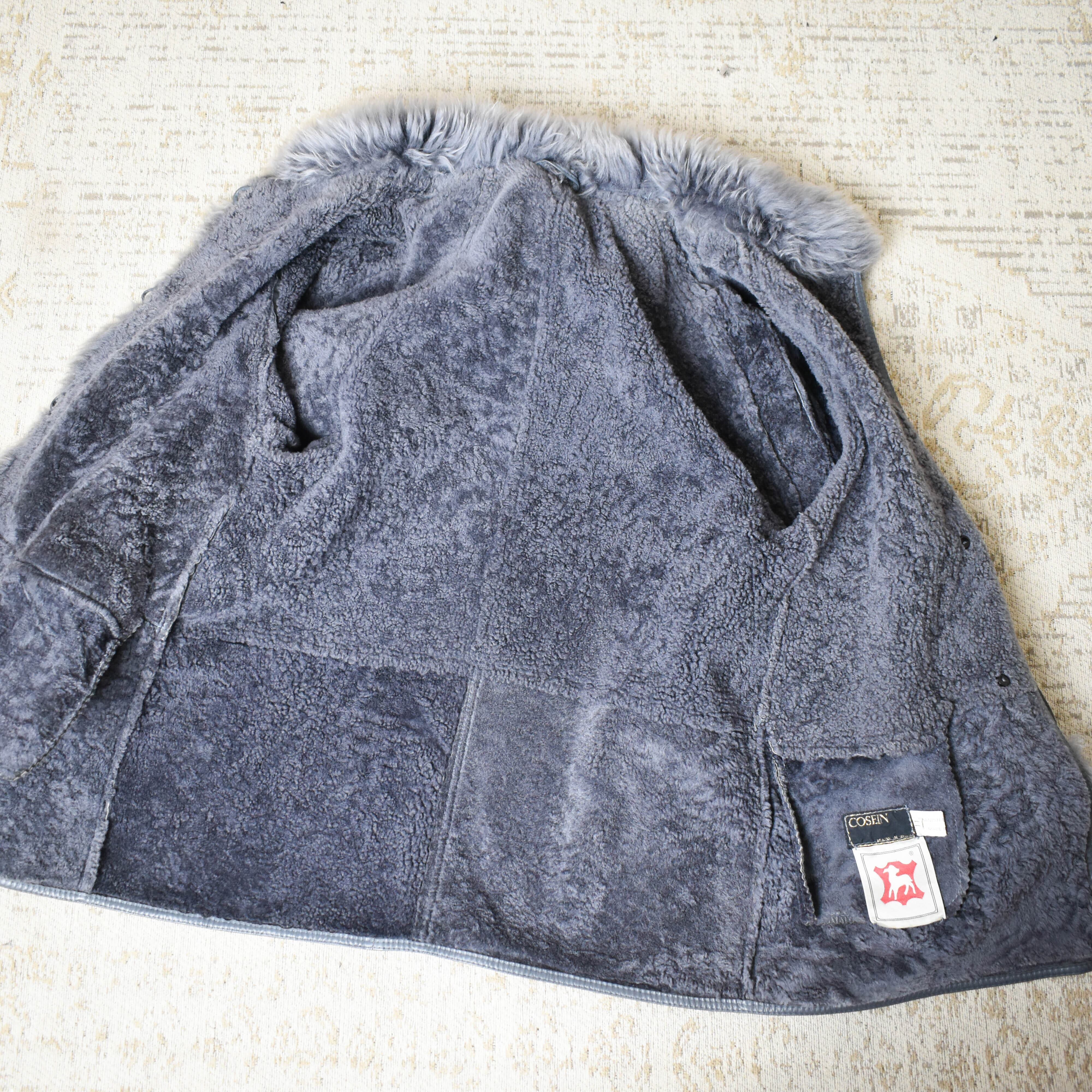 [USED] made in SPAIN gray mouton x fur jacket