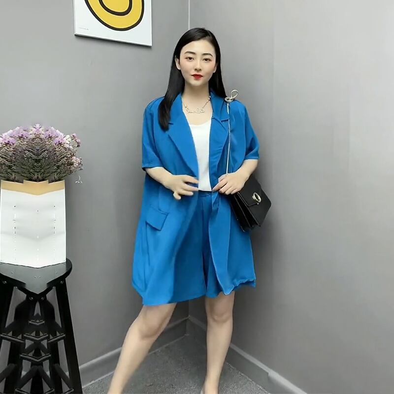 薄手ジャケット スタイルショーツ 大きめサイズ ブルマー ミックスインファッション92867294075