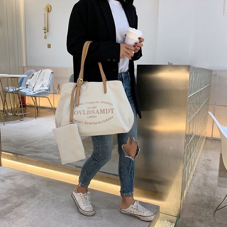 tantan プランプバッグ大 タンバリンベージュとマーメイドトートバッグ