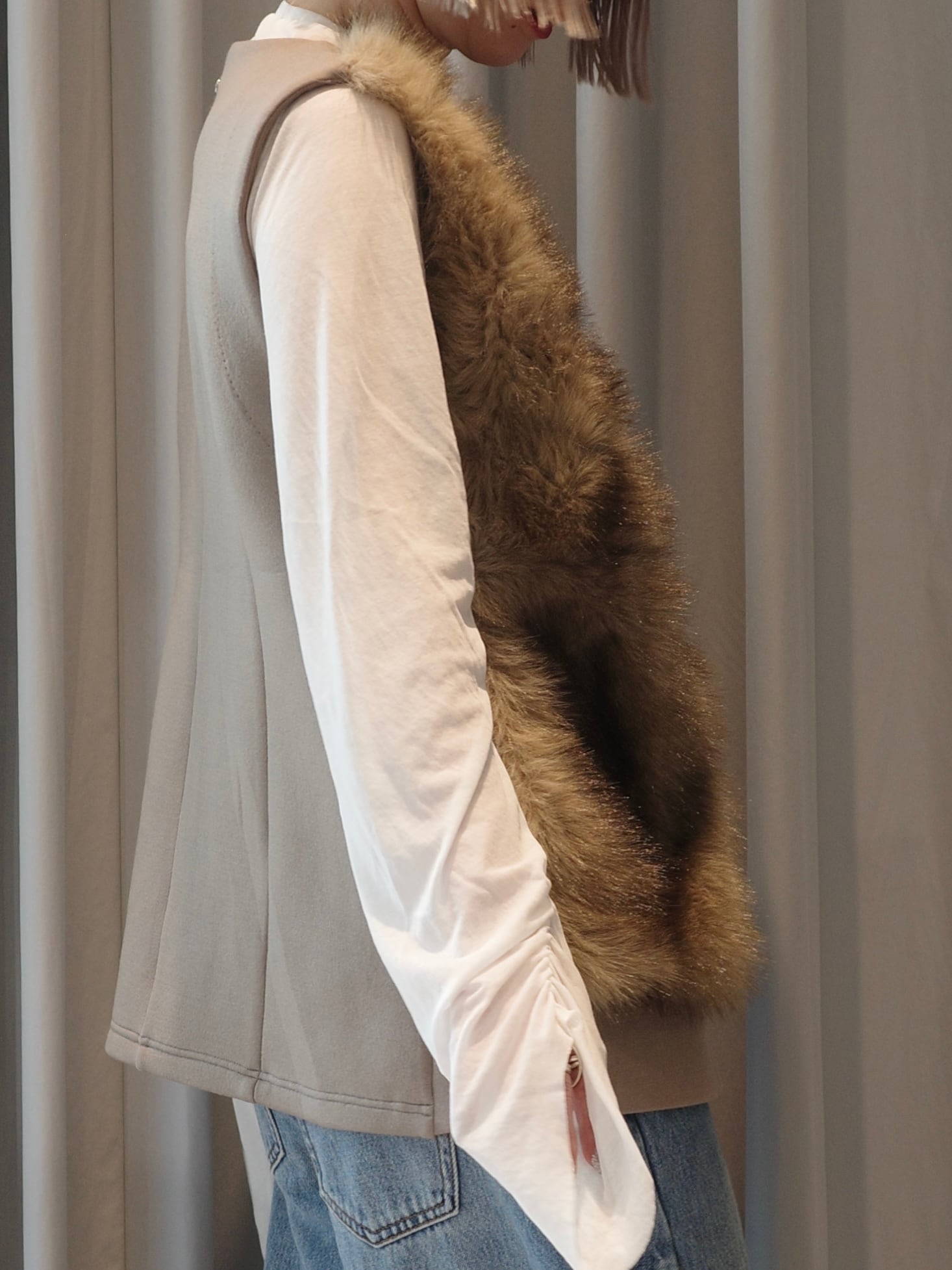25AW】PRANK PROJECT プランクプロジェクト / Fur Trimmed Vest