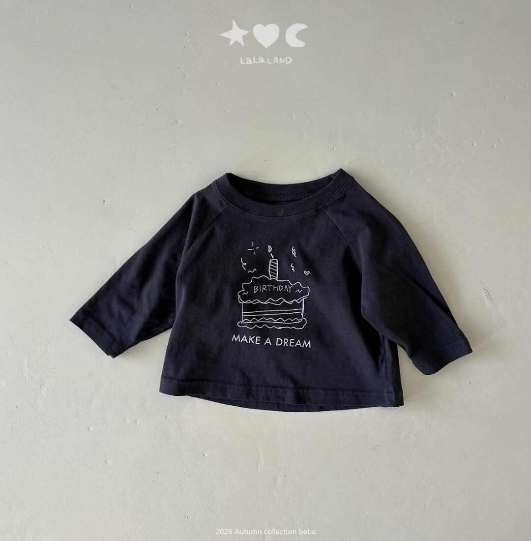 送料無料【予約】/  babyハッピーラグランTシャツ  /lalaland