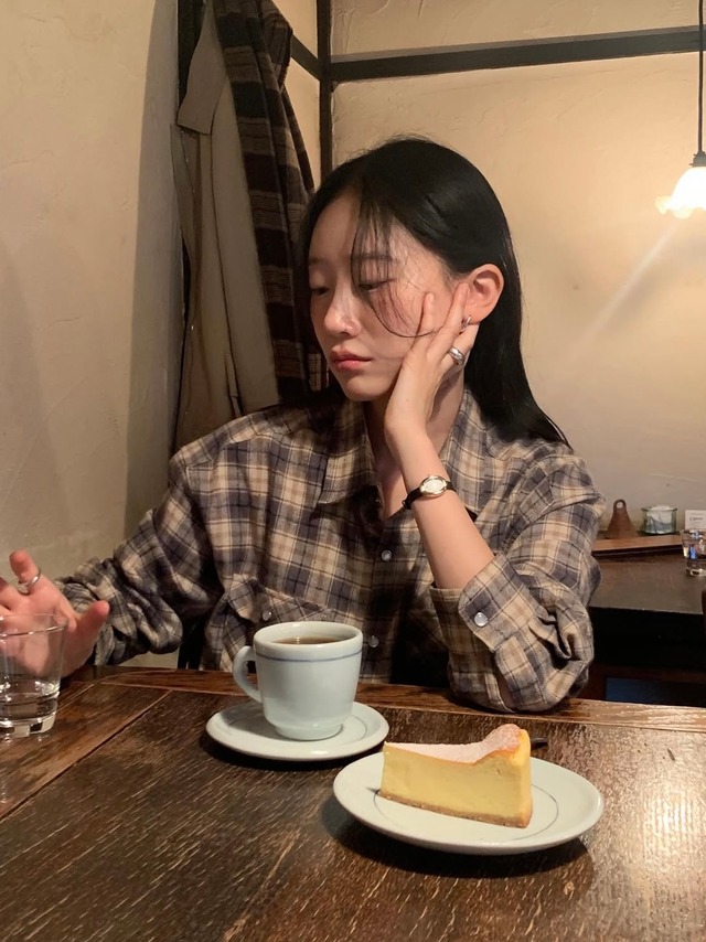 (予約) JINSIM / Jade check shirt 3color