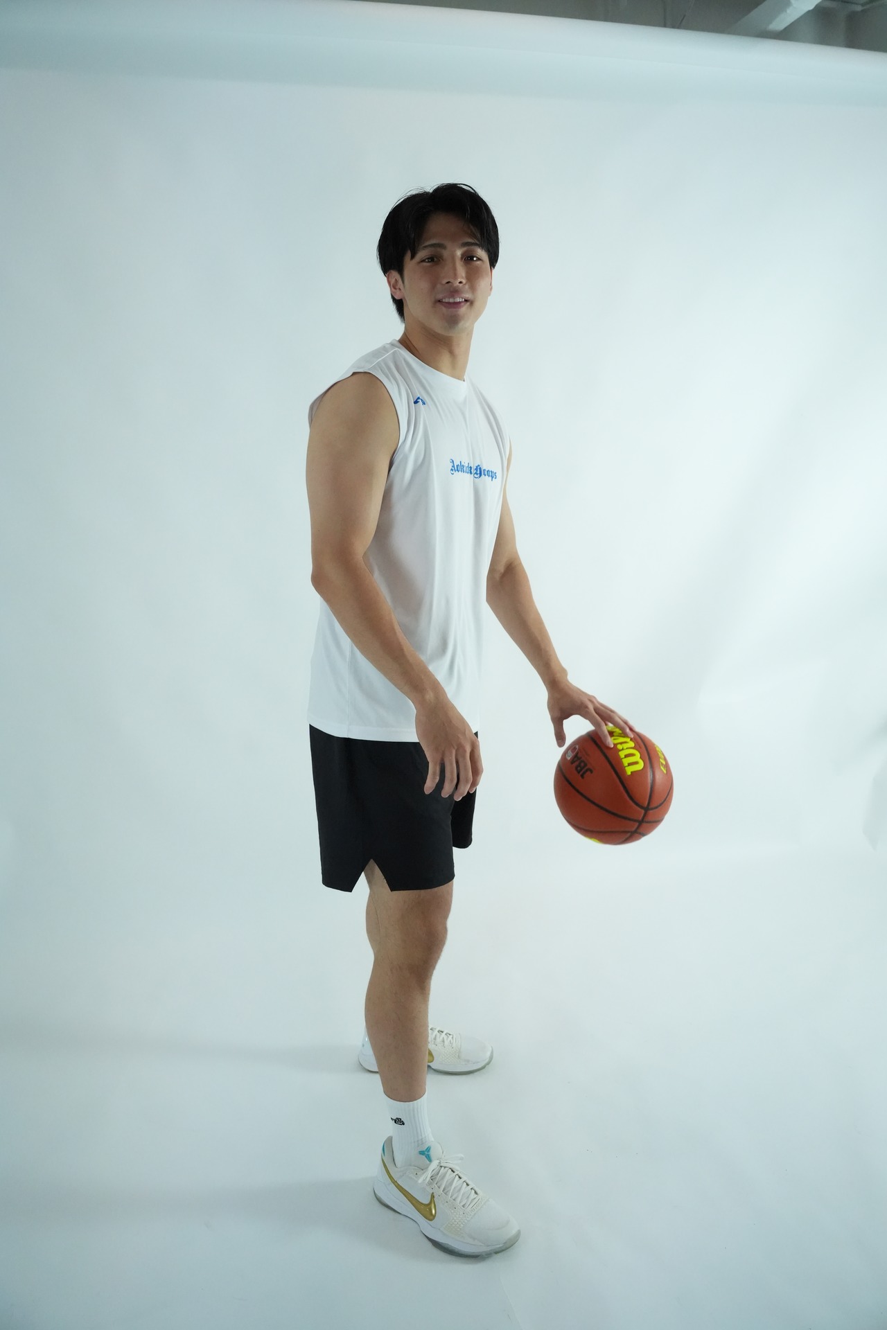 Logo Sleeveless Tee - white/hotpink