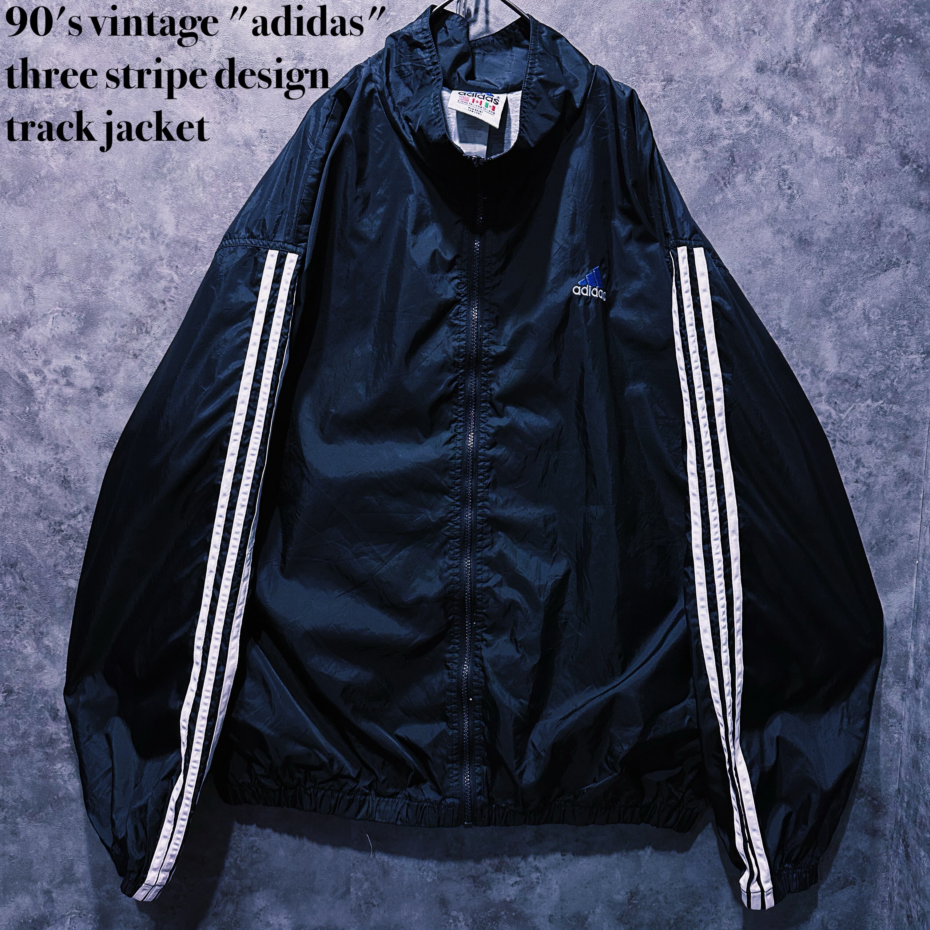 【 doppio】90's vintage "adidas" three stripe design track jacket