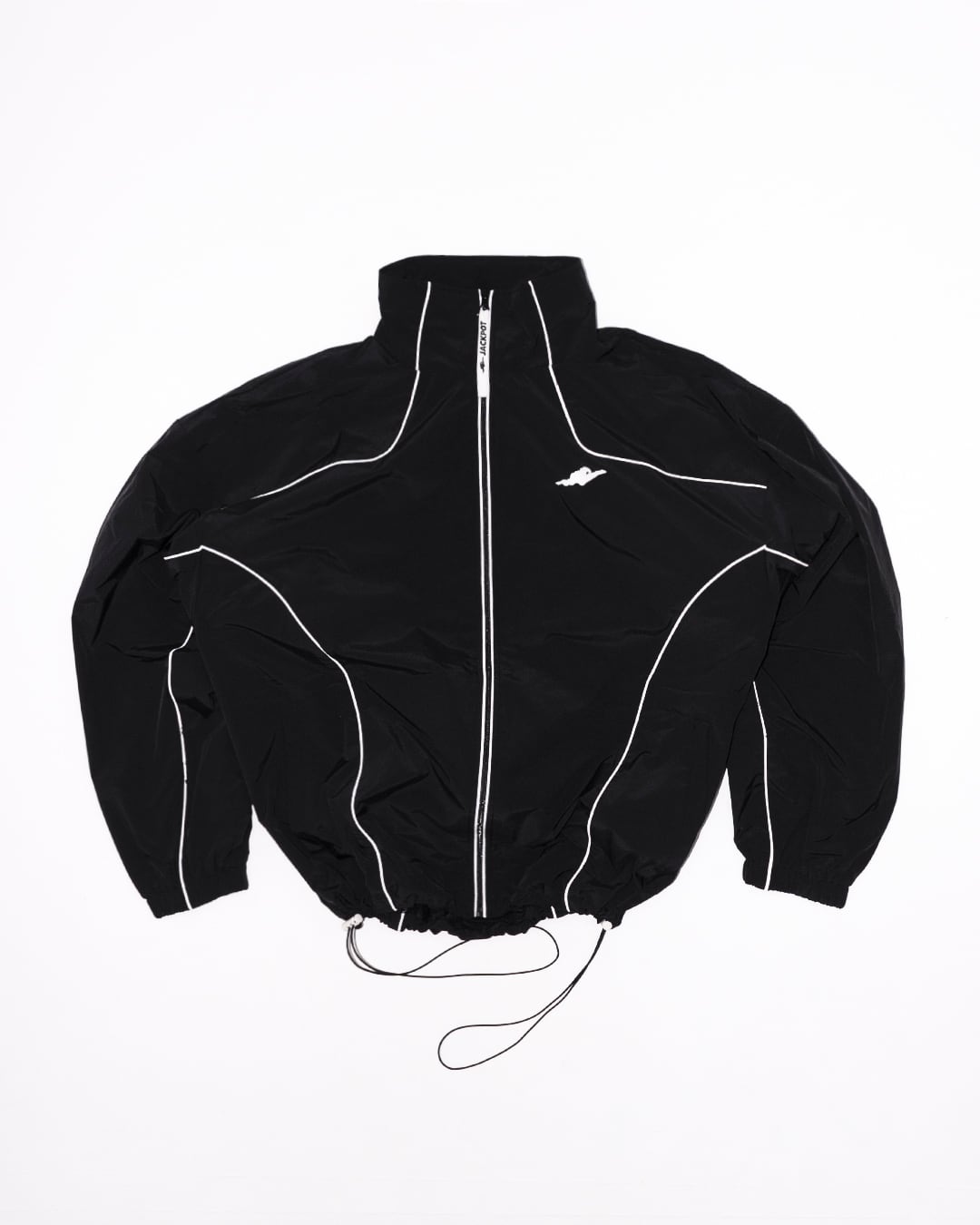 Creepy Nuts XL ブラックナイロンジャケット スクールオブハードノックス ナイロンジャケット 刺繍 ヒップ