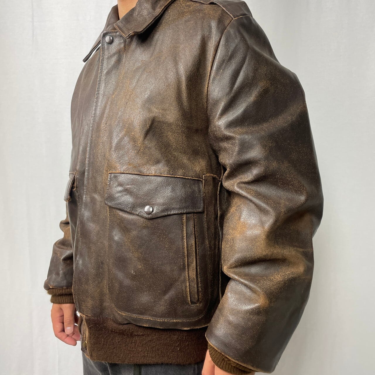 70年代〜80年代 SEARS シアーズ A-2 タイプ フライトジャケット レザー 