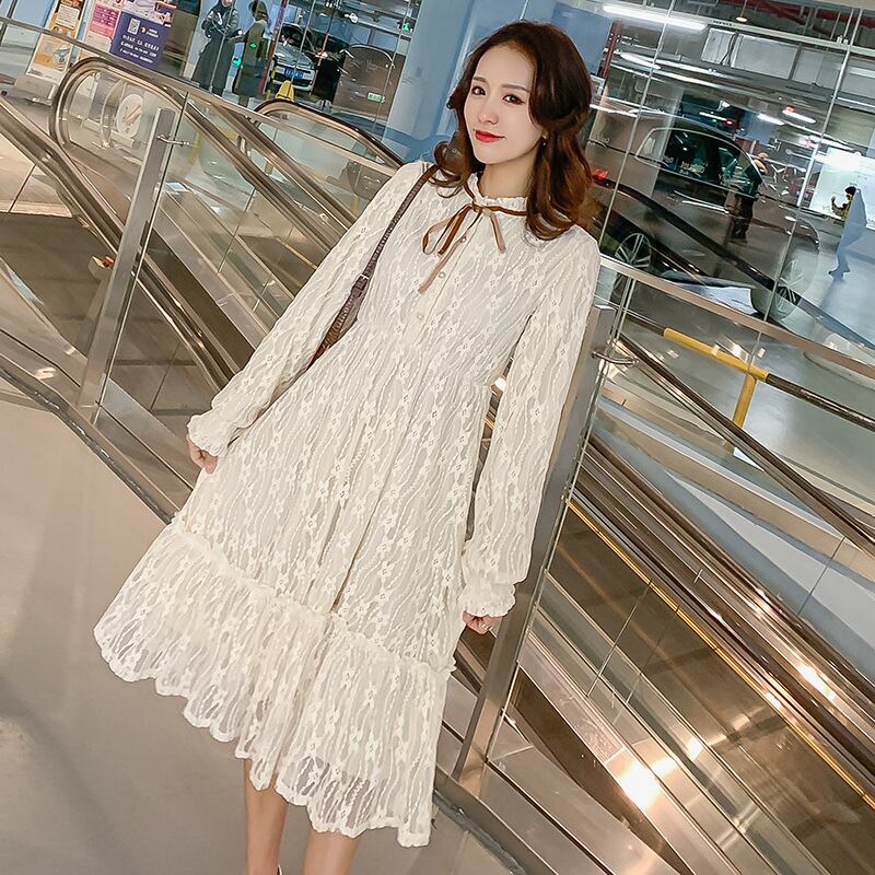 【新作】【送料無料】 2020年春のプラスサイズのスリムな妊娠中の看護服お出かけレース母乳育児ドレス-アリババ 大きめサイズ スプリング 春物 expec188719612942