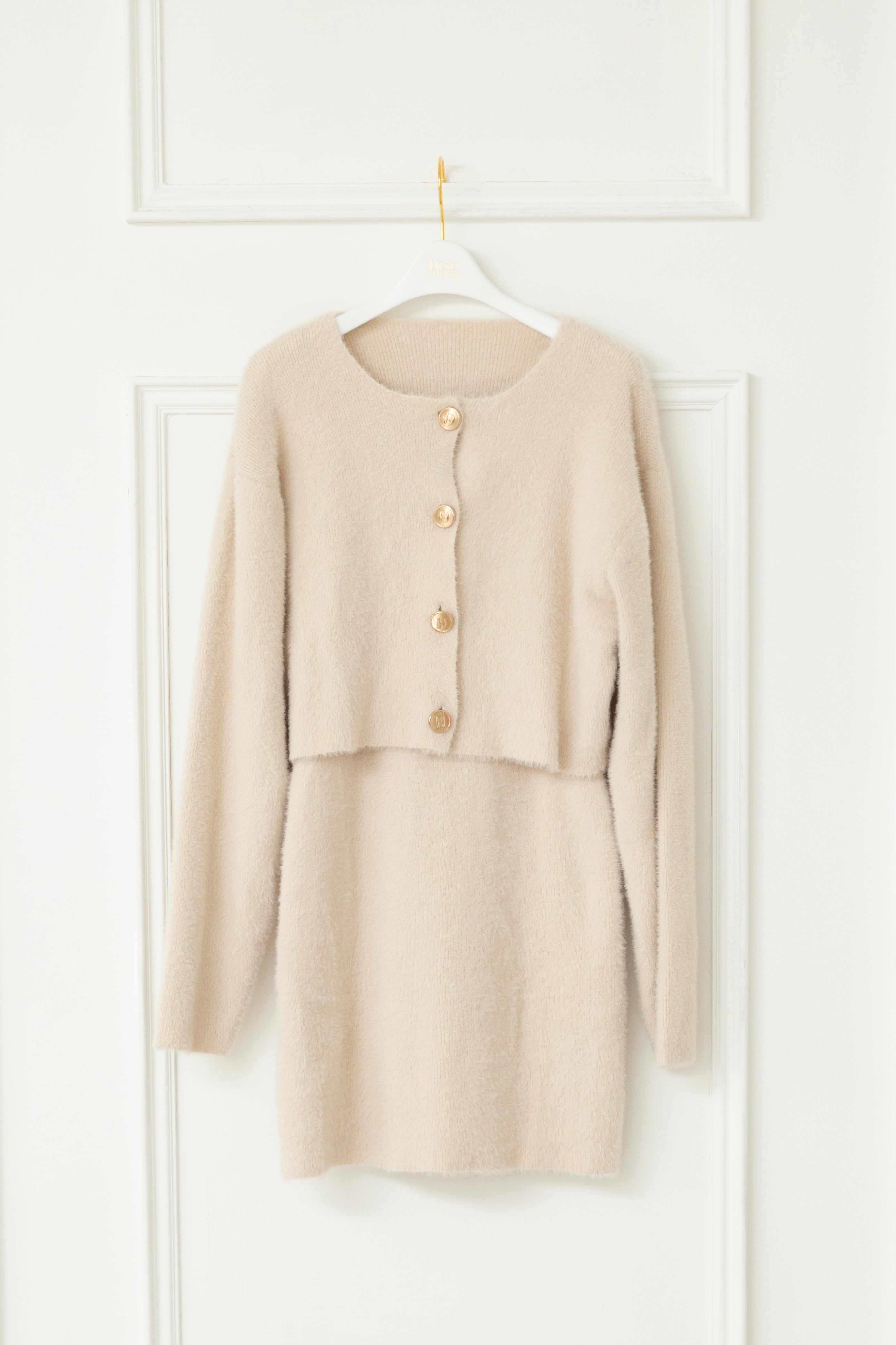 ☆美品☆UNLIENS　アンリアン　shaggy knit　ホワイト ensemble shaggy knit onepiece(ivory) | Désir et Raison