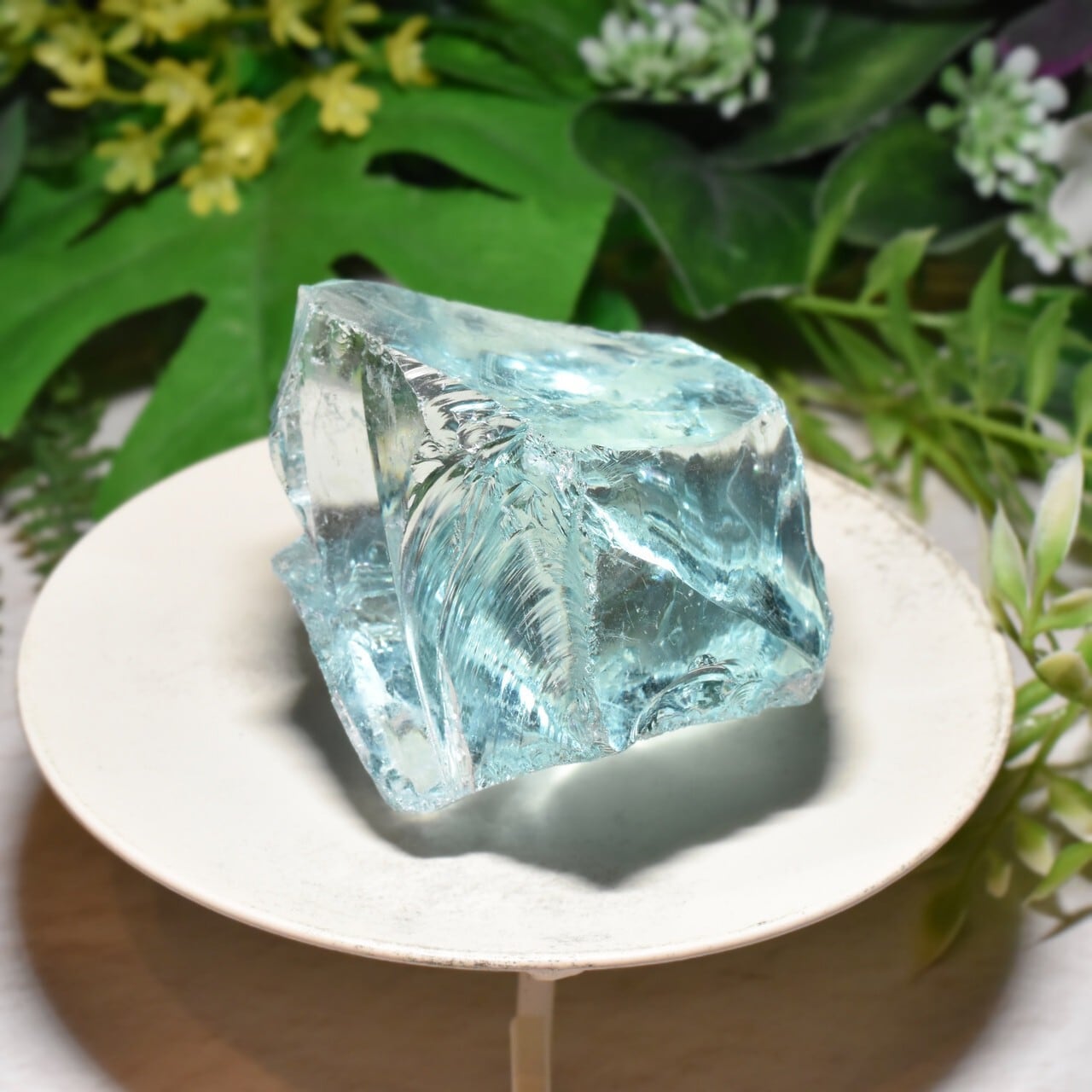 全面に虹あり シエラネバダ産 アンダラクリスタル原石 アクアブルー | EBIA Crystal powered by BASE