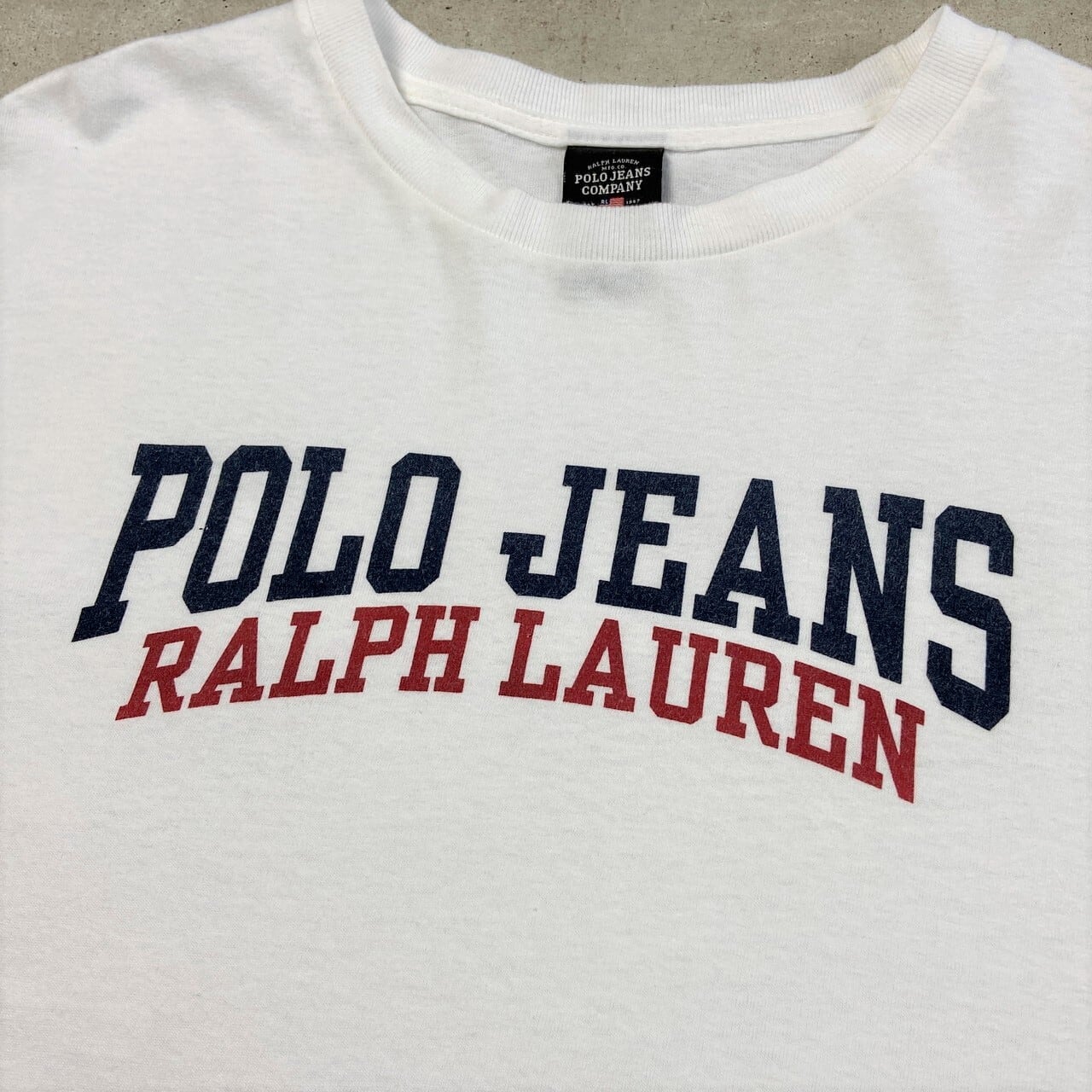POLO JEANS COMPANY ラルフローレン　ホワイトTシャツ　L Polo Jeans co. Ralph Lauren ラルフローレン ポロジーンズ ロゴ