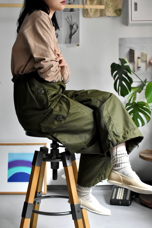 90‘s Canadian army wind over pants d.stock “REMAKE“