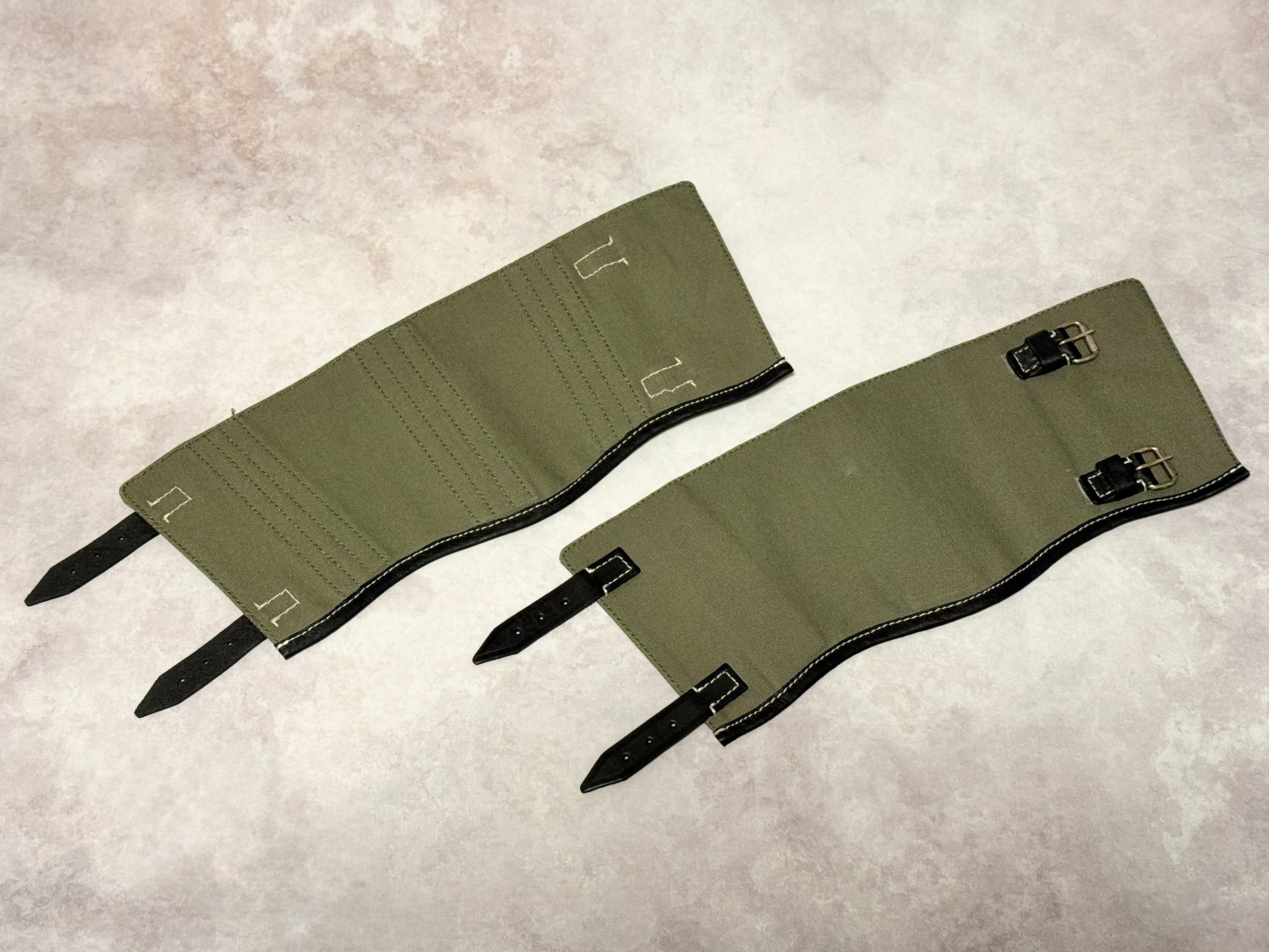 WWIIドイツ軍 初期型ガマシェン（ゲートル）黒革 | アイヘンバウム