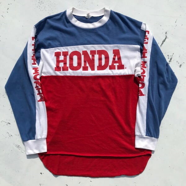 HONDA　ホンダ　レトロヴィンテージ　ロゴTシャツ　トリコロールカラー　80ｓ