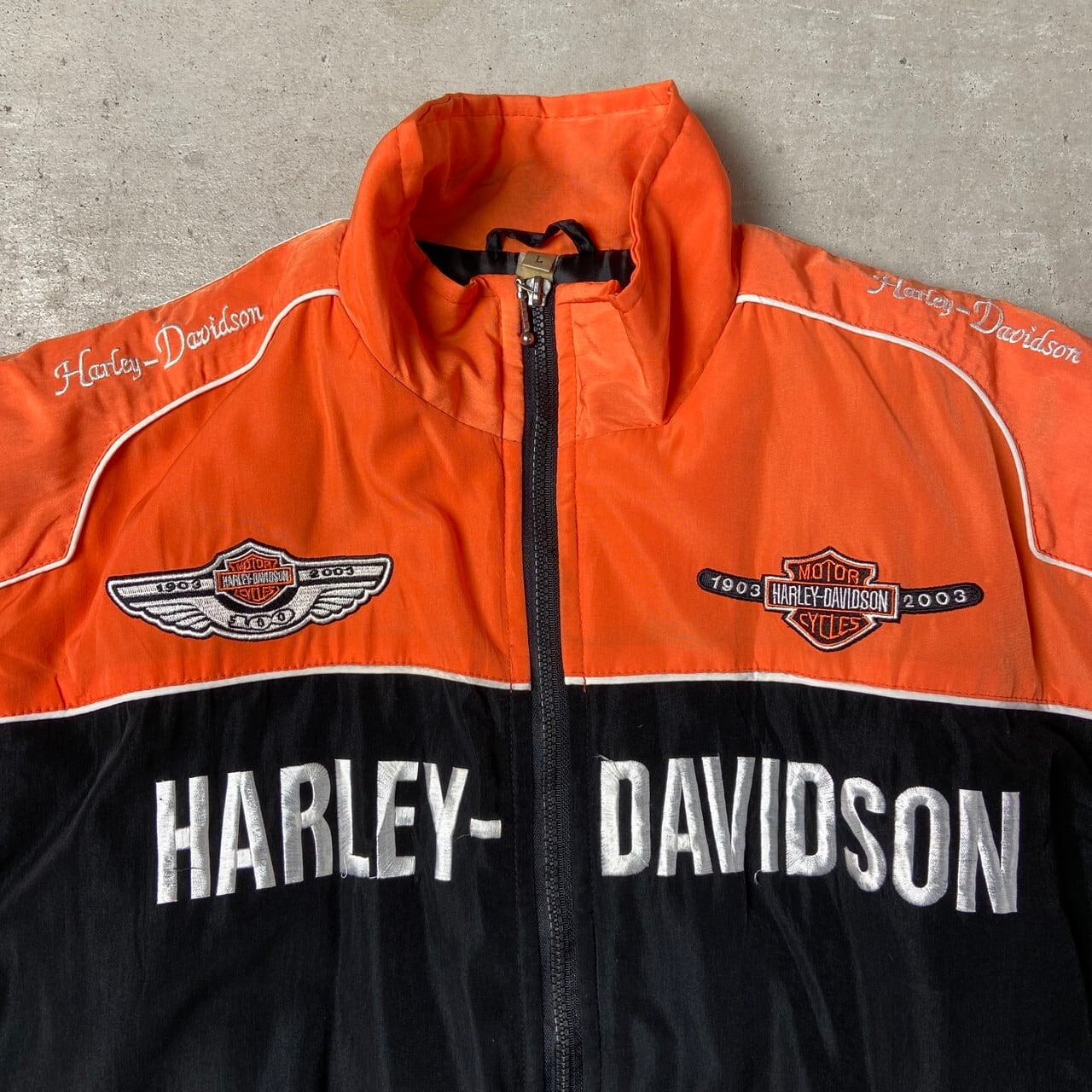 00年代 Harley-Davidson ハーレーダビッドソン レーシングジャケット 