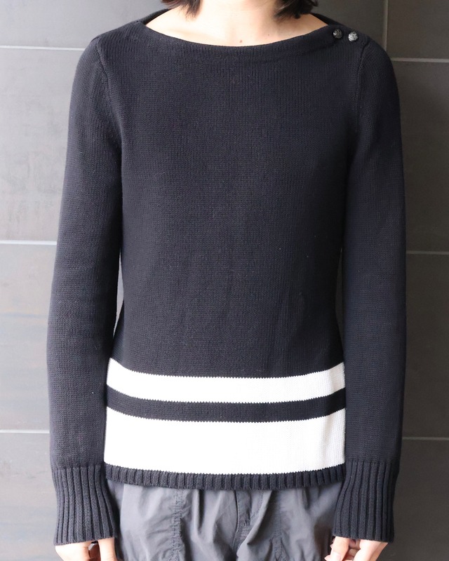 line design cotton knit