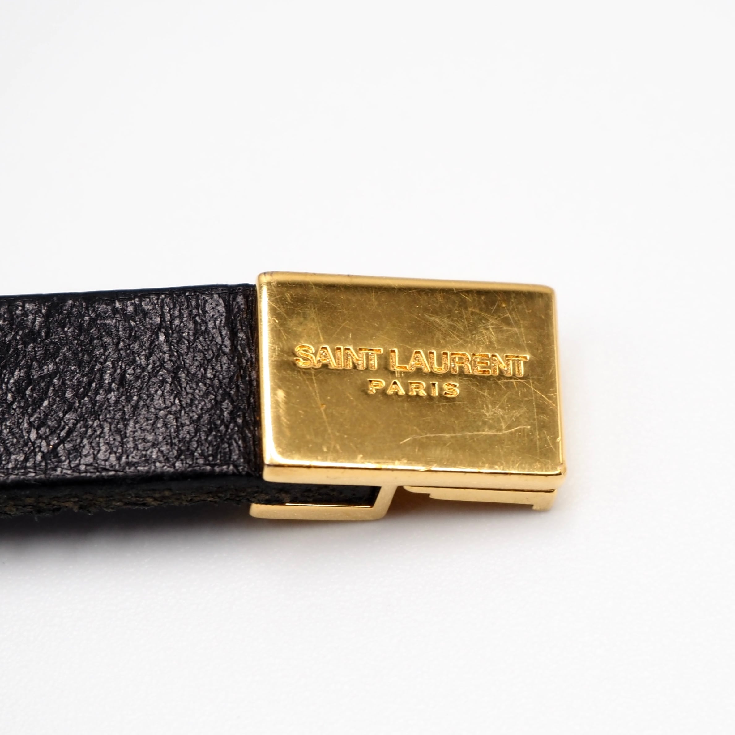 YVES SAINT LAURENT オピウムレザーブレスレット レザー イブサン