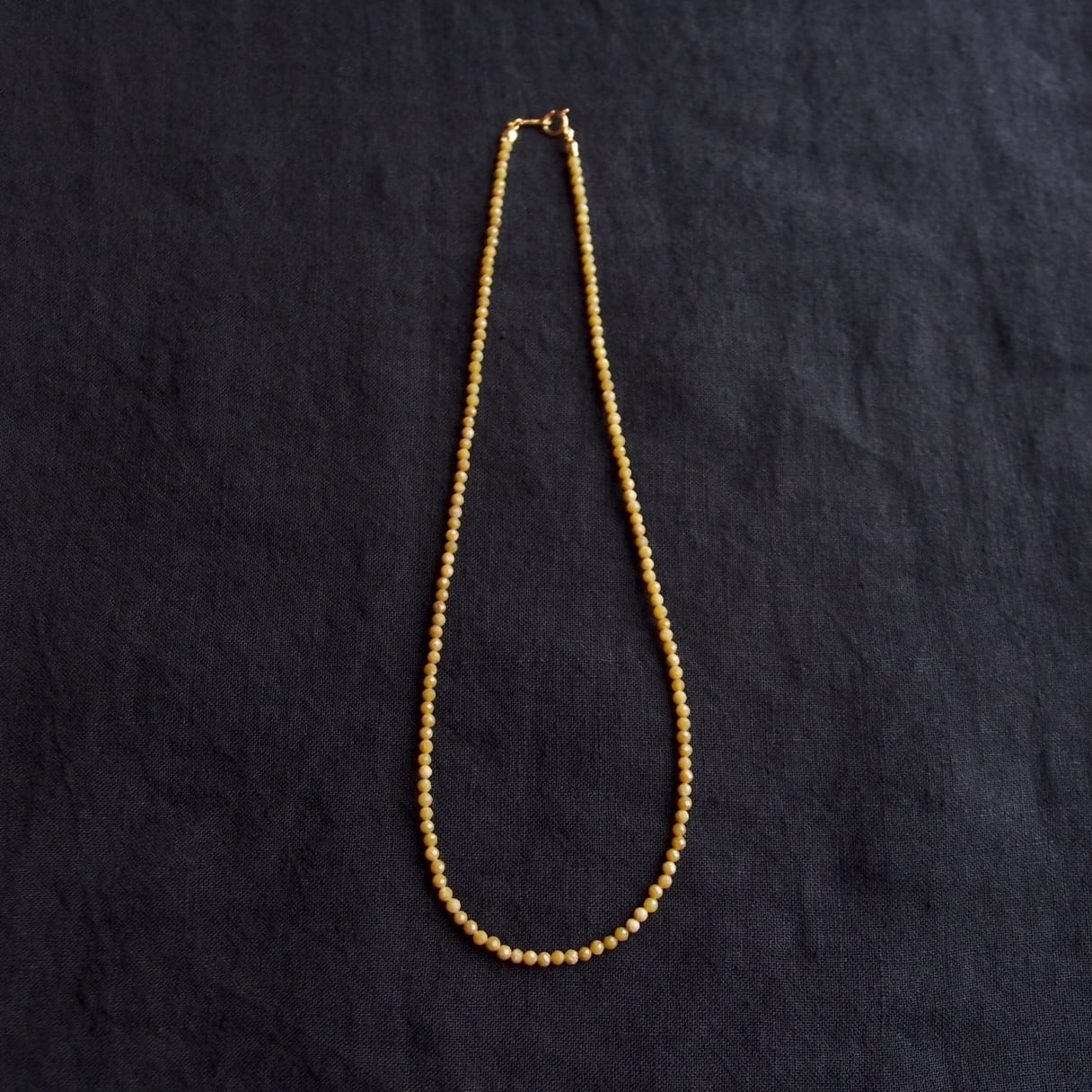 【K14gf】Colored Stone Plane Necklace・Olive Opal/プレーンネックレス(オリーブオパール)