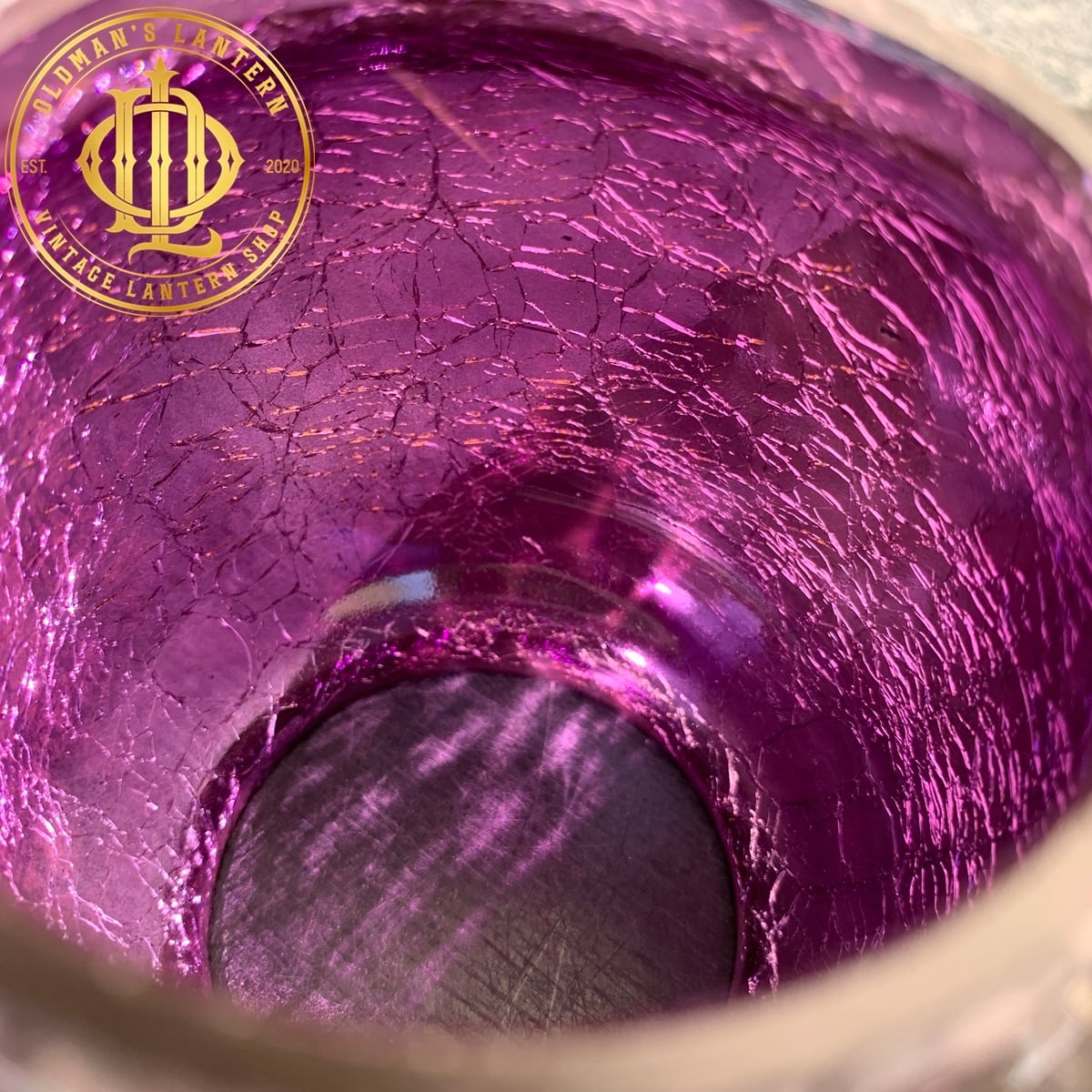 未使用 feuerhand 276 stk black purple crack glass | Oldman's lantern