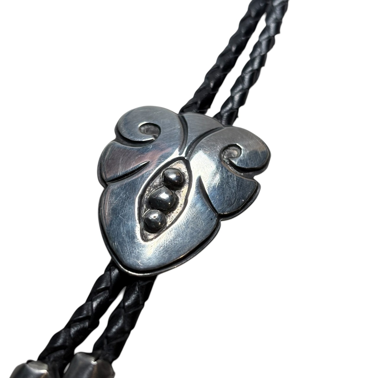 vintage Hopi Lewis Lomay silver bolo tie